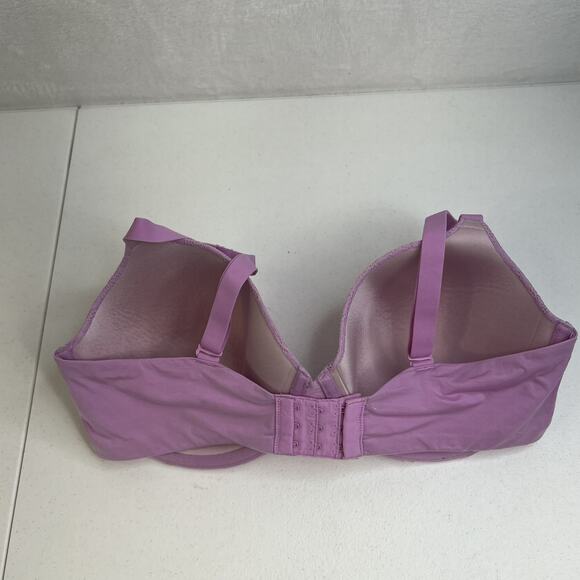 Maidenform 36D Bra Demi T-Shirt Purple Lace Lightly Padded Underwire DM7543 - Picture 5 of 16